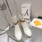 LV PARISIENNE ANKLE BOOT WHITE