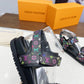 LV X MURAKAMI LV SUNSET FLAT COMFORT SANDAL BLACK 1AGXF6