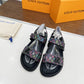 LV X MURAKAMI LV SUNSET FLAT COMFORT SANDAL BLACK 1AGXF6