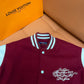 LV EMBROIDERED CALFSKIN VARSITY JACKET BORDEAUX 1AGJCC