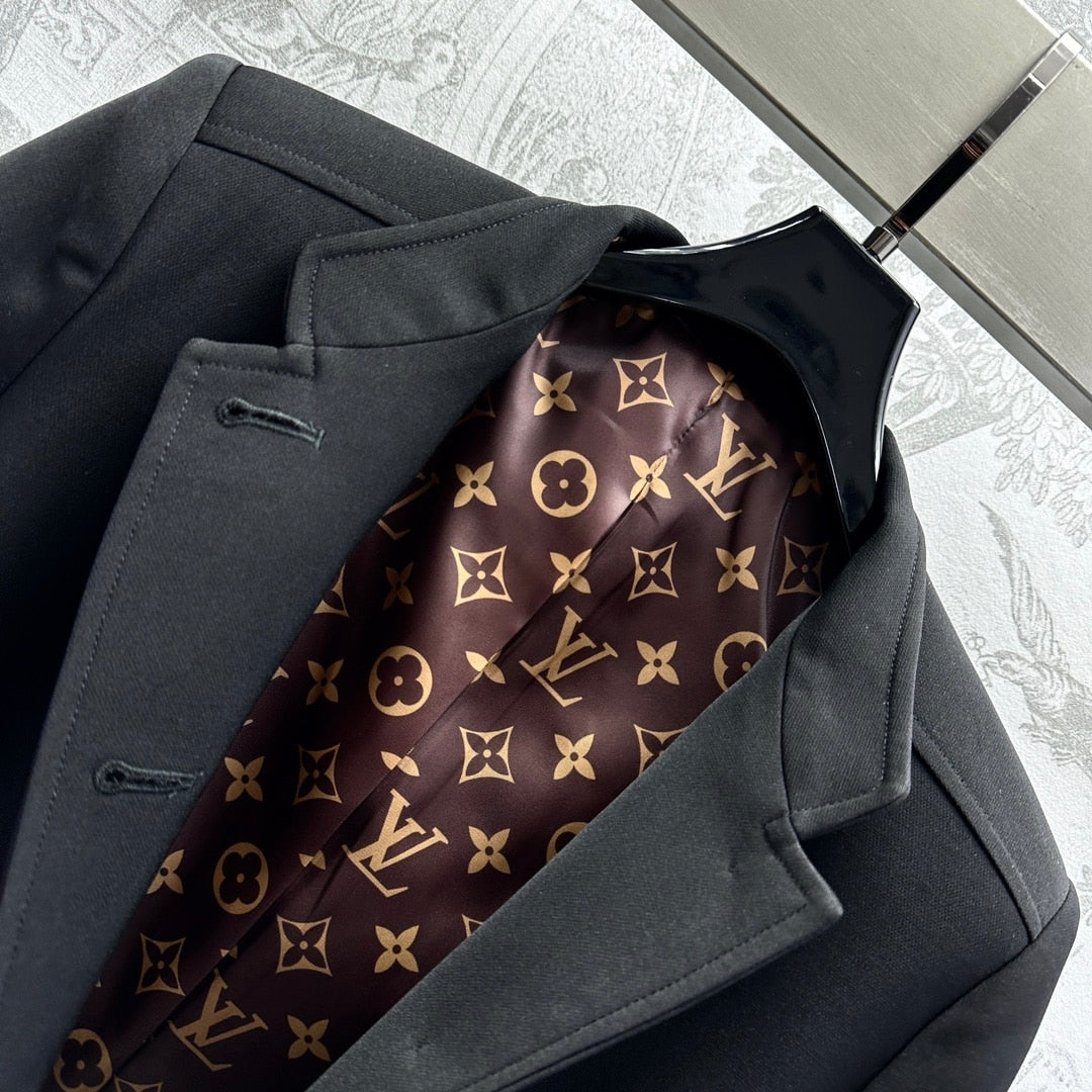LV LV BUTTON OFFICER JACKET BLACK 1AGOKI