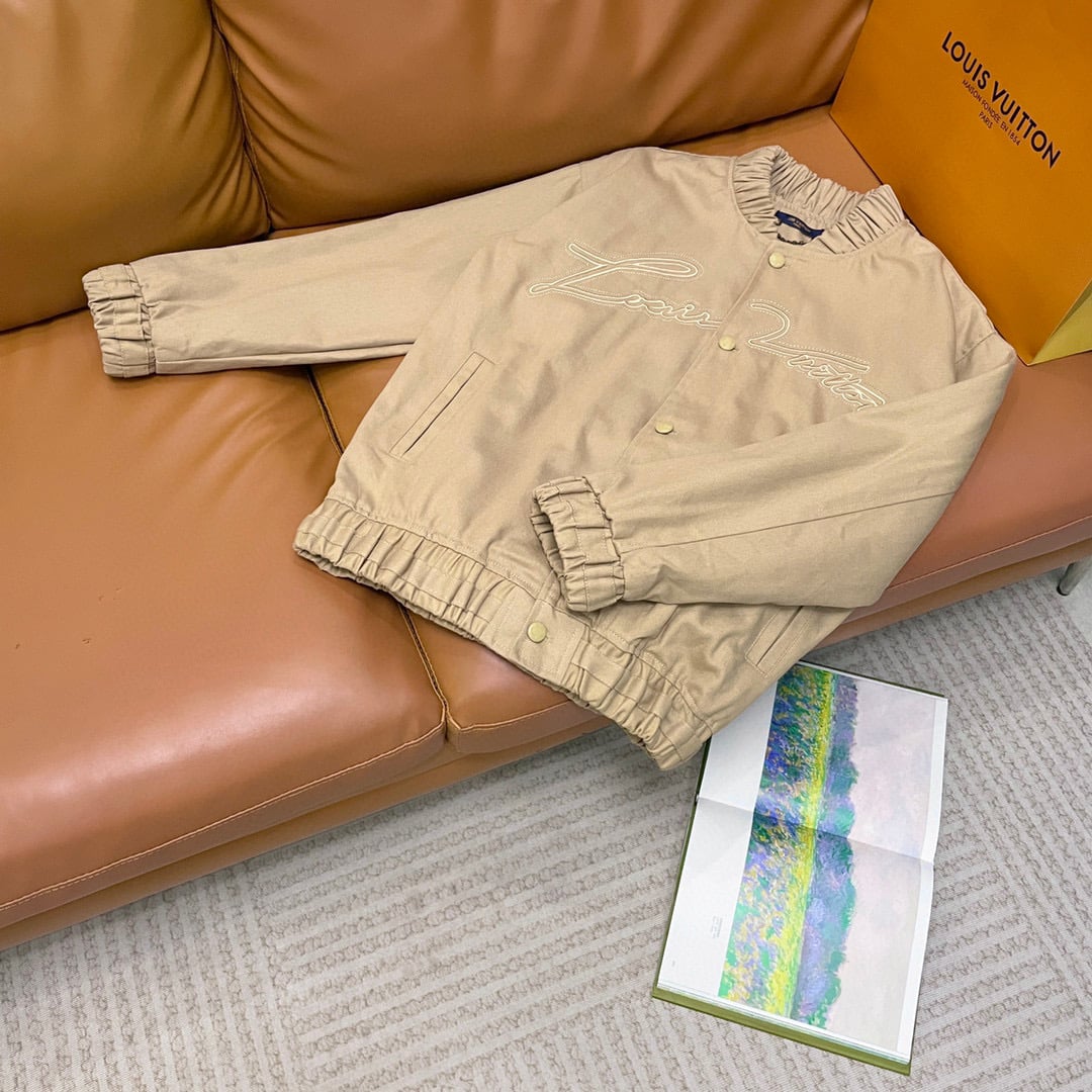 LV BOMBER JACKET TAUPE BROWN 1AFQDS