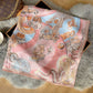 LV VIVIENNE 90 SPEEDY SQUARE SILK SCARF LIGHT PINK 90CM M79155
