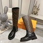 LV ASPEN PLATFORM ANKLE BOOT MONOGRAM BROWN