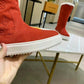 LV SUEDE MONOGRAM BOOTS RED