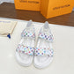 LV X MURAKAMI LV SUNSET FLAT COMFORT SANDAL WHITE 1AGXEQ