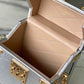 M10115 CAMERA BOX silver monogram 20cm COWHIDE REAL LEATHER