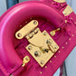 M20468 VALISETTE TRESOR rose red embroidery Box bag 22.5cm