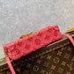 M20745 Petite Malle Monogram Rose red Gold Hardware Box bag 20cm