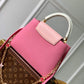M22375 Capucines PM Taurillon 27cm pink COWHIDE/ REAL LEATHER