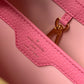 M22375 Capucines MINI Taurillon 21cm pink COWHIDE/ REAL LEATHER