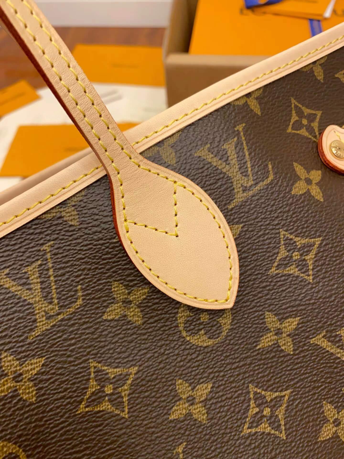 M41177 NEVERFULL MM monogram red INSIDE original quality