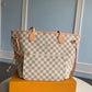 Neverfull N41361 MM Shoulder tote bag M40995 white Damier GHW  d