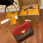 M43713 chian sling bag red monogram real leather