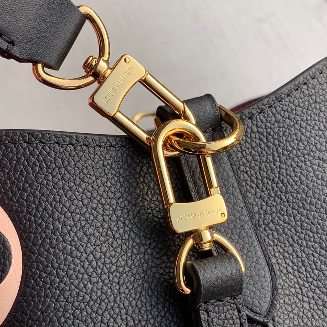 M45497 NEONOE MM Bucket bag BLACK/BEIGE Bicolor Monogram Empreinte leather