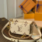 M45777 Multi Pochette Accessoires cross body bags shoulder bag dirty white calfskin Monogram