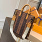 M45969 Sac Plat Handbag messenger bag brown Monogram Stripes Brown Men's bag