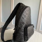 M46107 RACER Monogram Shadow chest bag black calfskin Men's bag bumbag