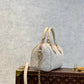 M46163 Handbag shoulder bag cross body bags calfskin dirty white Embossing