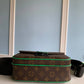 M46246 S LOCK MESSENGER Monogram Macassar green man bag Sac Plat shoulder bag