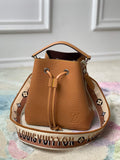 M57706 NÉONOÉ BB bucket bag brown grained Epi leather