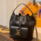 M57800 LOCKME BUCKET messenger bucket bag Handbag shoulder bag black Lambskin