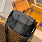 M58476 Men's bag shoulder bag cross body bags Christopher Taurillon messenger bag black calfskin
