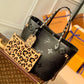 M58525 neverfull Monogram Empreinte Handbag black calfskin