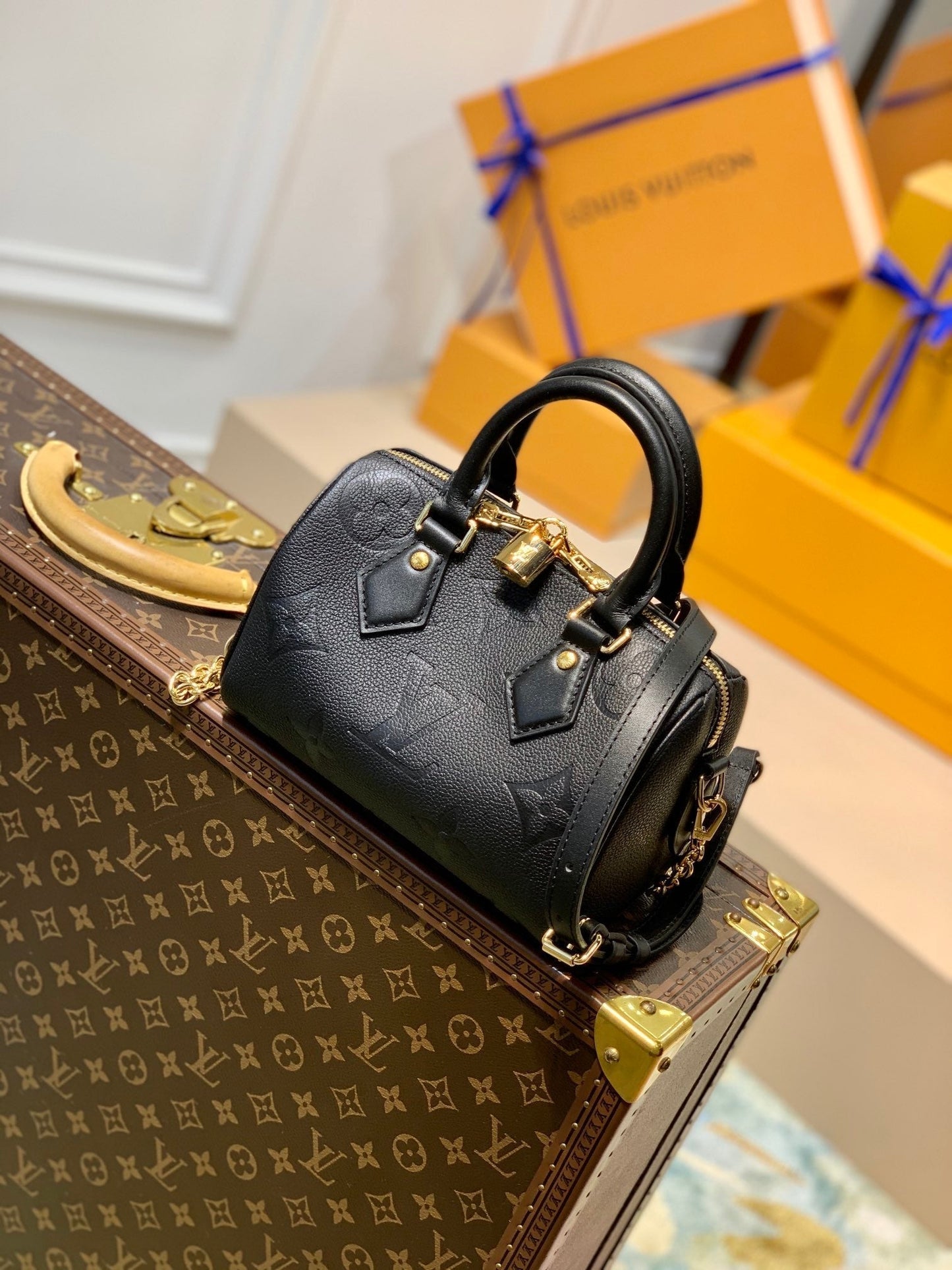 M58953 SPEEDY BANDOULIÈRE 20 BLACK Handbag 20.5CM