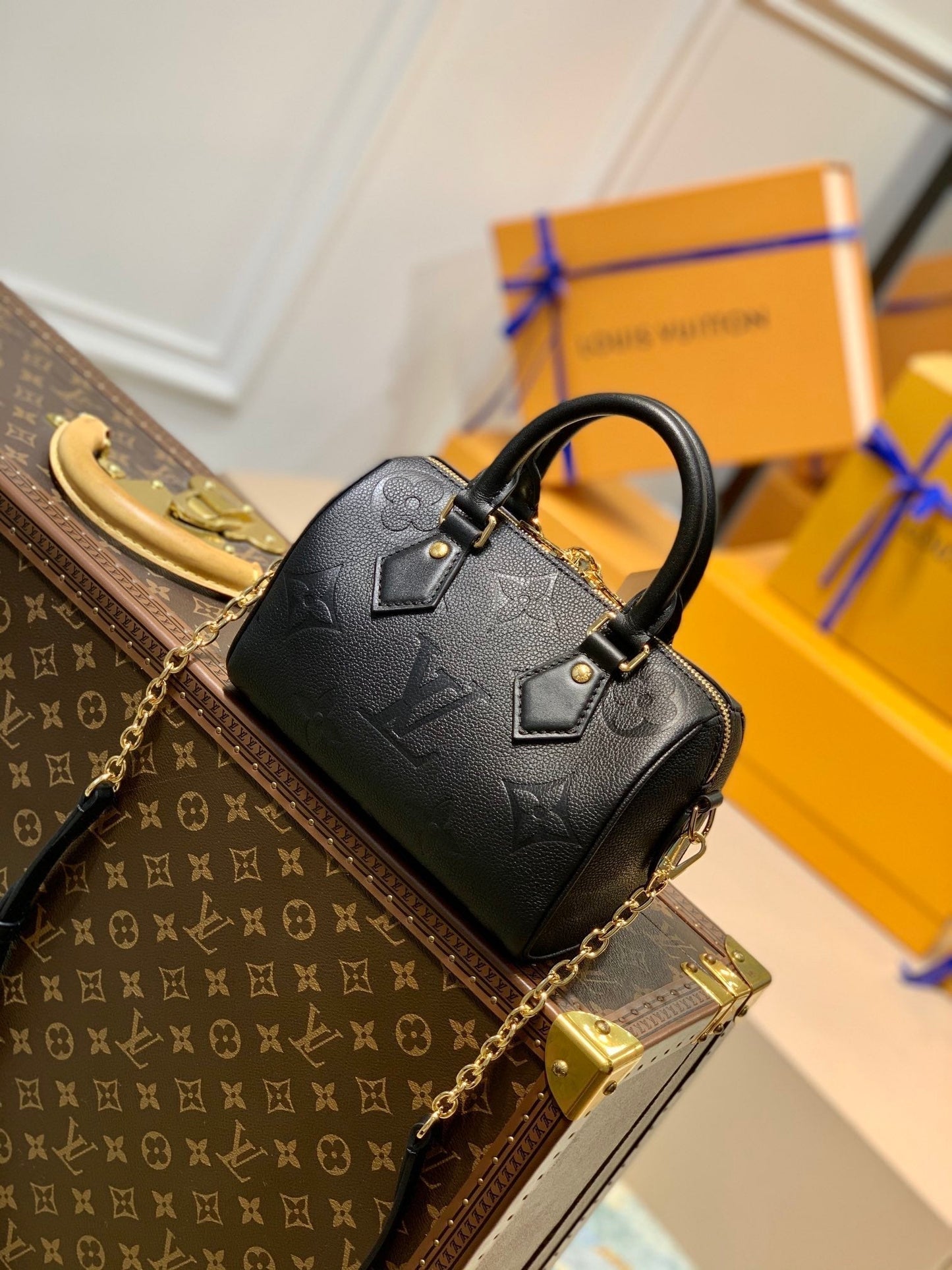 M58953 SPEEDY BANDOULIÈRE 20 BLACK Handbag 20.5CM
