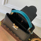 M59653 Capucines BB Black / General Blue 27cm COWHIDE REAL LEATHER