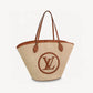 M59963 M59808 Brown Plain Leather Logo Straw Bags 2022 SS free shipping