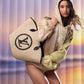 M59963 M59808 Black Plain Leather Logo Straw Bags 2022 SS free shipping