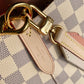 N40344 Neonoe BB Damier Azur bucket bag white real leather trim