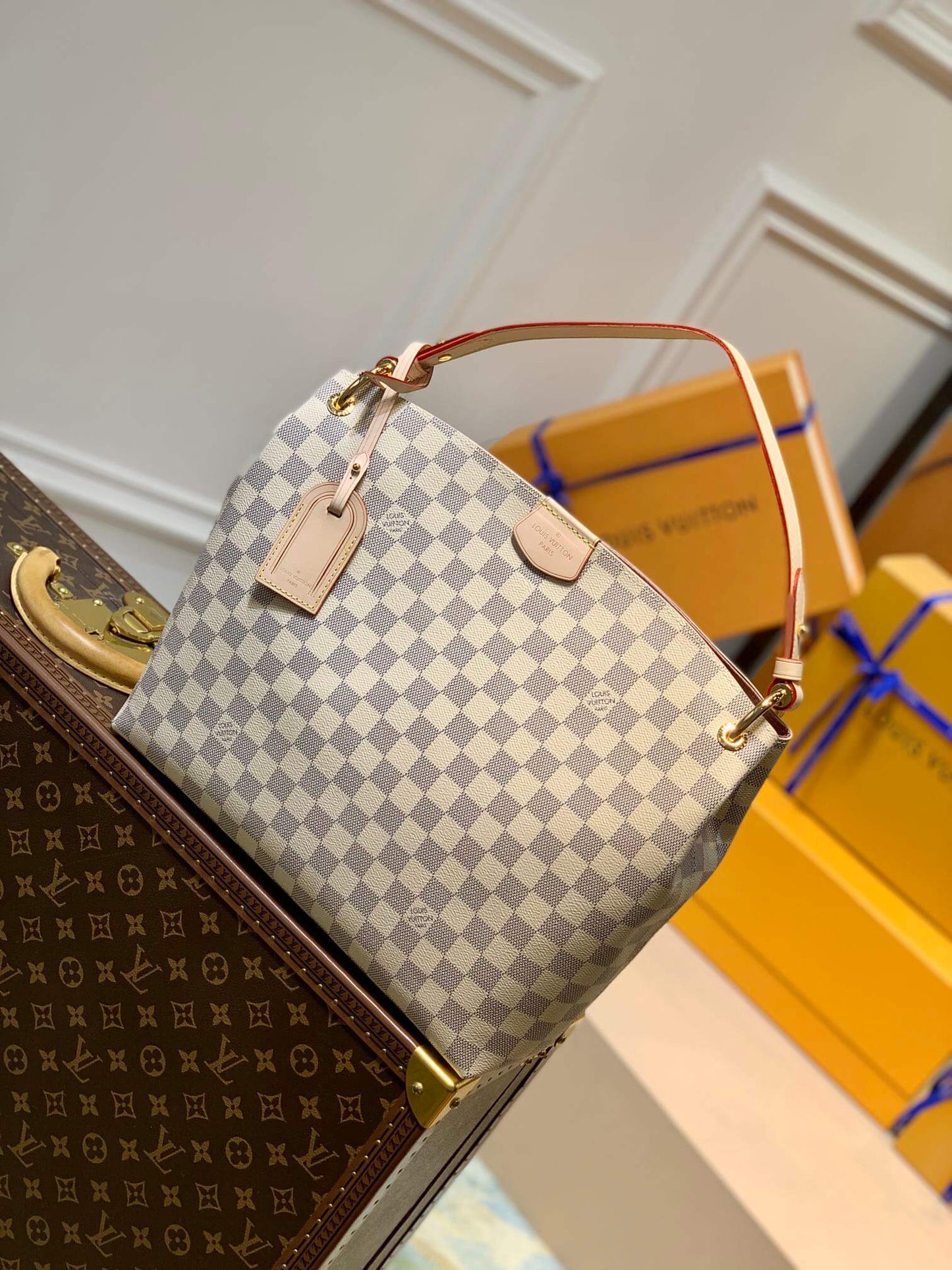 N42249 GRACEFUL PM small size WHITE PINK subaxillary bag