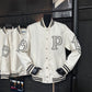 PR CANVAS BOMBER JACKET WITH PATCHES WHITE 292230 152I F0304 S OOO