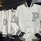 PR CANVAS BOMBER JACKET WITH PATCHES WHITE 292230 152I F0304 S OOO