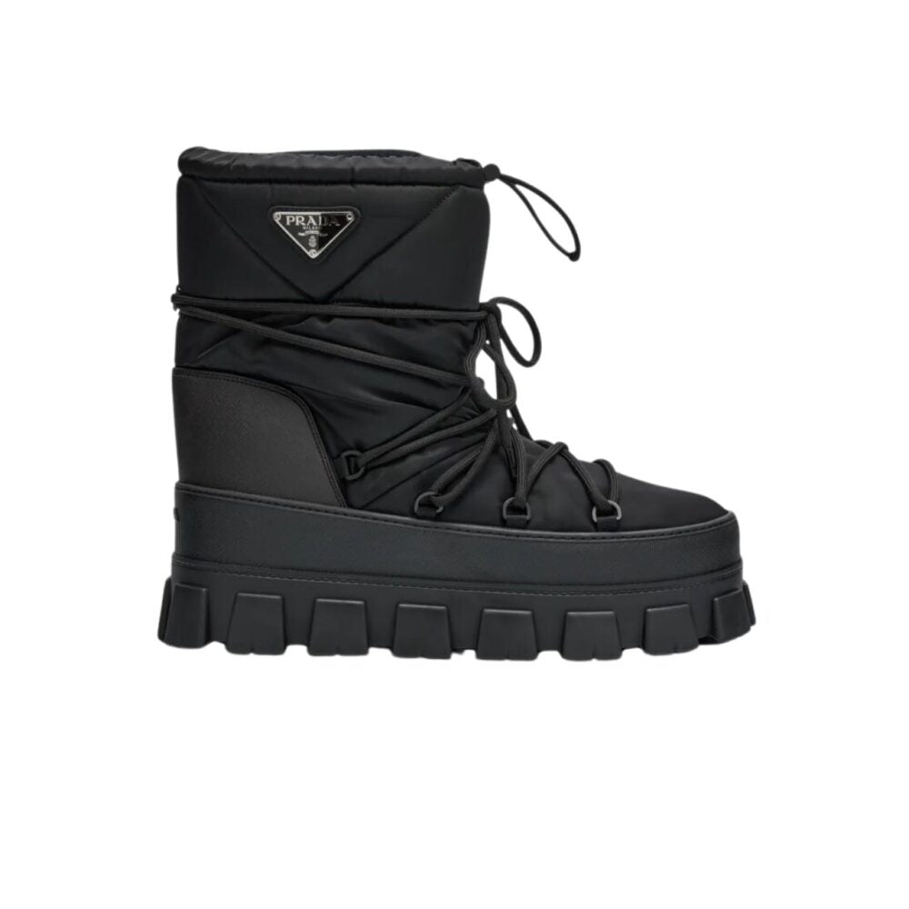 PD NYLON GABARDINE APRÈS SKI BOOTIES BLACK 1U007N 3LFV F0002 F 040