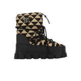 PD NYLON GABARDINE APRÈS SKI BOOTIES BLACK BEIGE