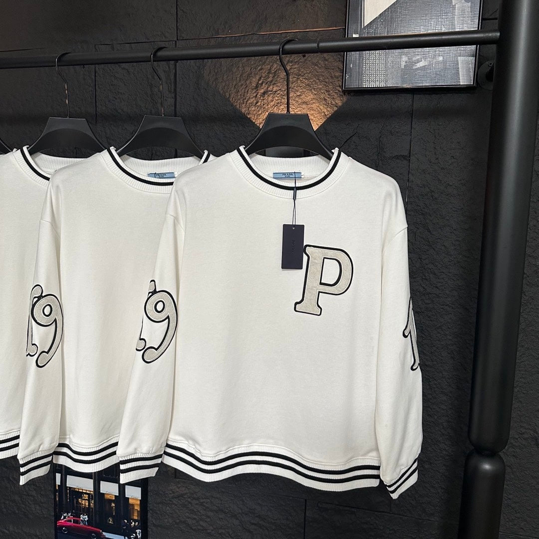 PR SWEATSHIRT WITH LOGO IN WHITE 134709SOOO1509