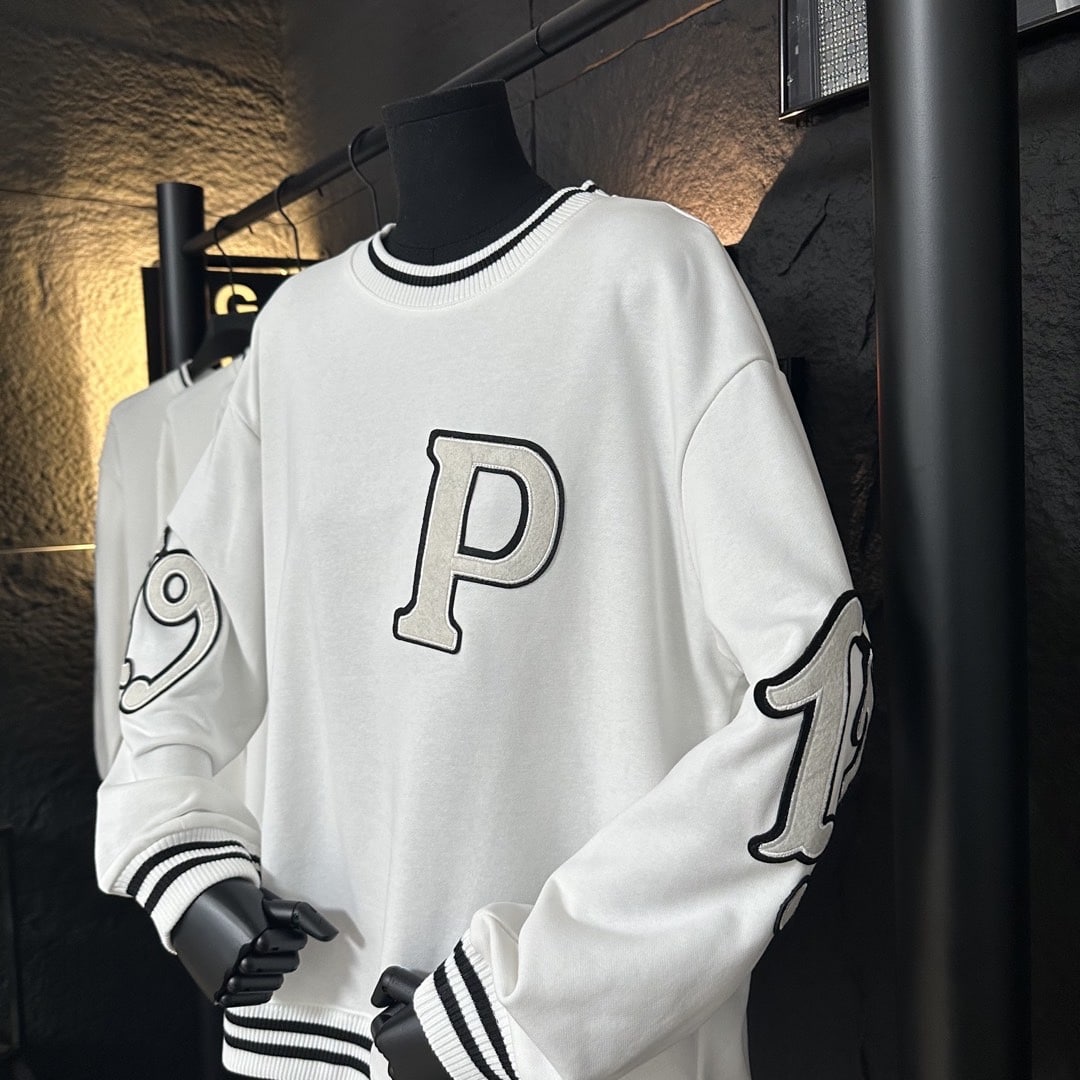 PR SWEATSHIRT WITH LOGO IN WHITE 134709SOOO1509