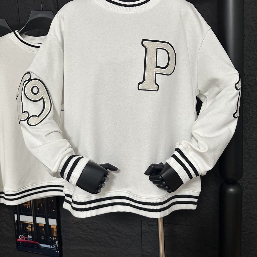 PR SWEATSHIRT WITH LOGO IN WHITE 134709SOOO1509