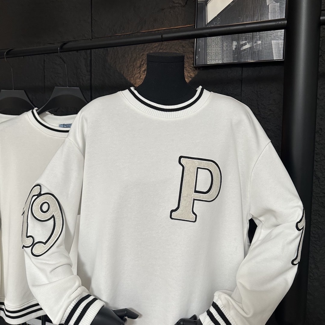 PR SWEATSHIRT WITH LOGO IN WHITE 134709SOOO1509