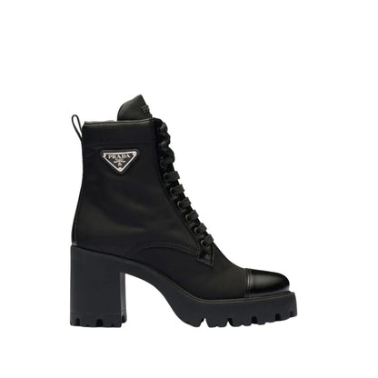 PD LOGO PLAQUE ANKLE BOOTS BLACK