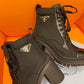 PD LOGO PLAQUE ANKLE BOOTS BLACK