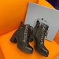 PD LOGO PLAQUE ANKLE BOOTS BLACK