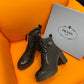 PD LOGO PLAQUE ANKLE BOOTS BLACK