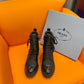 PD LOGO PLAQUE ANKLE BOOTS BLACK