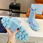 PD MONOLITH BRUSHED LEATHER BOOTIES BLUE