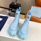 PD MONOLITH BRUSHED LEATHER BOOTIES BLUE